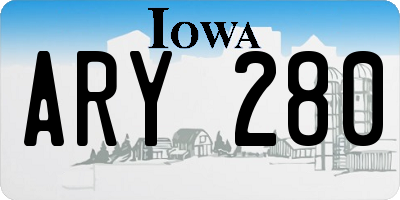 IA license plate ARY280
