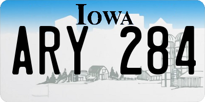 IA license plate ARY284