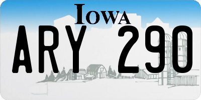 IA license plate ARY290