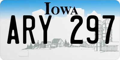 IA license plate ARY297