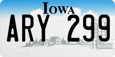 IA license plate ARY299