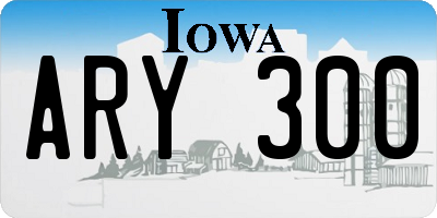 IA license plate ARY300