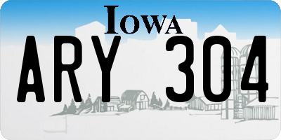 IA license plate ARY304