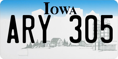 IA license plate ARY305