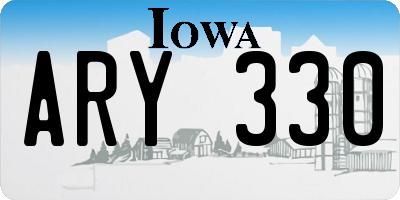 IA license plate ARY330
