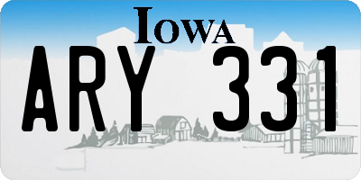 IA license plate ARY331