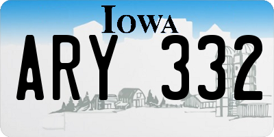 IA license plate ARY332