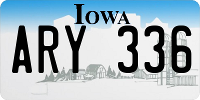 IA license plate ARY336