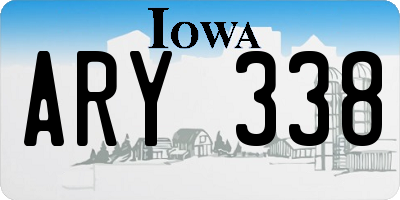 IA license plate ARY338