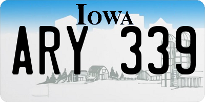 IA license plate ARY339