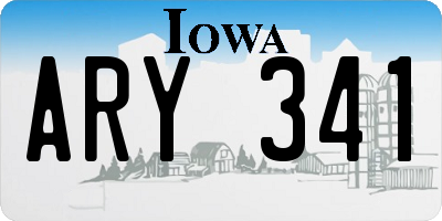 IA license plate ARY341