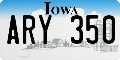 IA license plate ARY350