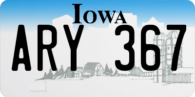 IA license plate ARY367