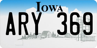 IA license plate ARY369
