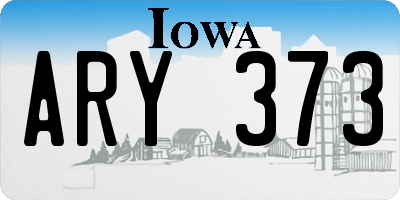 IA license plate ARY373