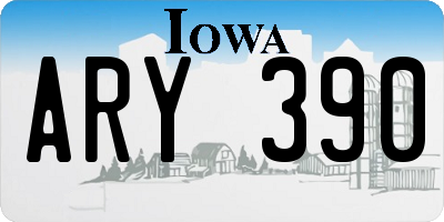 IA license plate ARY390