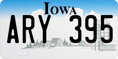 IA license plate ARY395