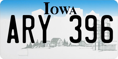 IA license plate ARY396