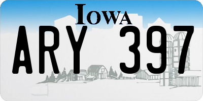 IA license plate ARY397