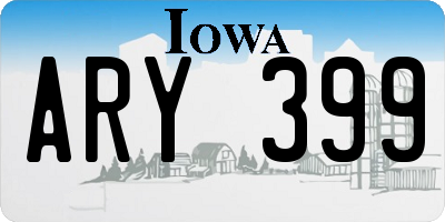 IA license plate ARY399