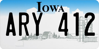 IA license plate ARY412
