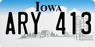 IA license plate ARY413