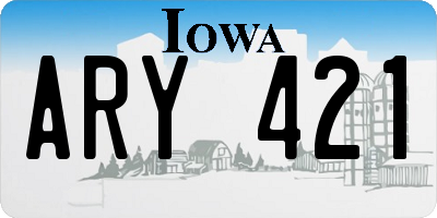 IA license plate ARY421