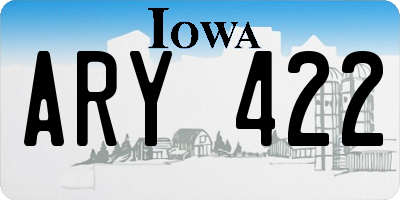 IA license plate ARY422