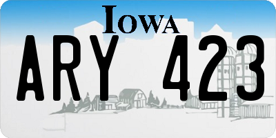 IA license plate ARY423