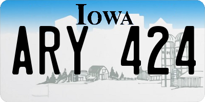 IA license plate ARY424