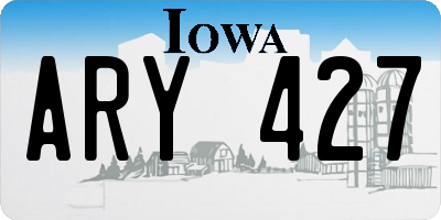IA license plate ARY427