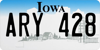 IA license plate ARY428