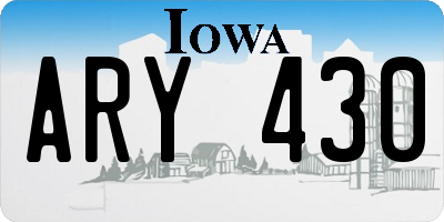 IA license plate ARY430