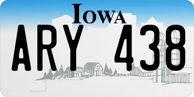 IA license plate ARY438