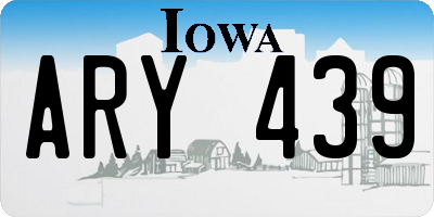 IA license plate ARY439