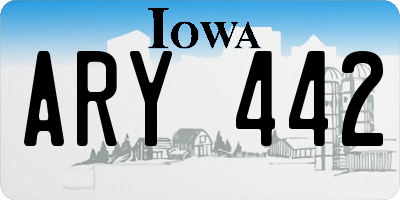 IA license plate ARY442