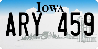 IA license plate ARY459