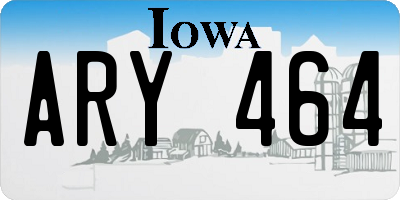 IA license plate ARY464