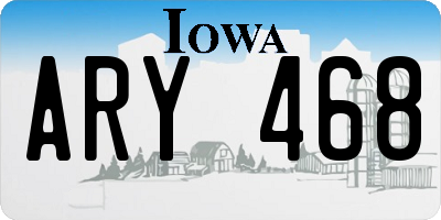 IA license plate ARY468