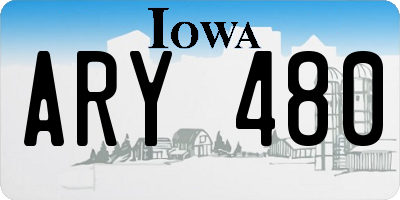 IA license plate ARY480