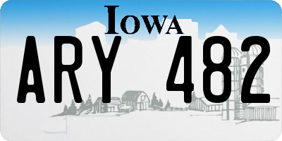 IA license plate ARY482