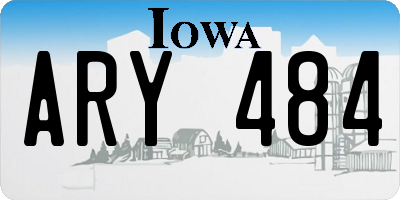 IA license plate ARY484