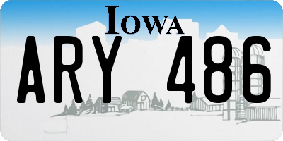 IA license plate ARY486