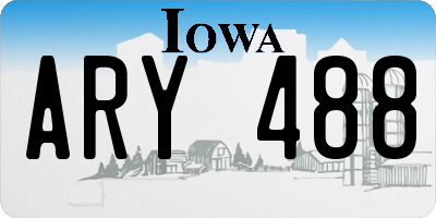 IA license plate ARY488