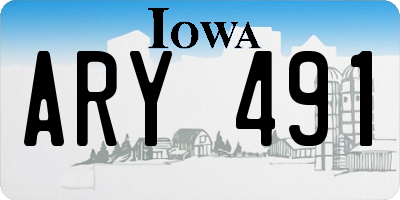 IA license plate ARY491