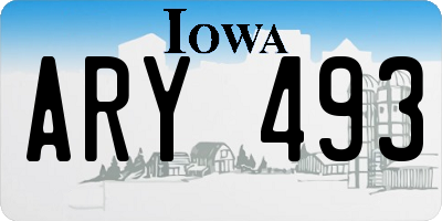 IA license plate ARY493