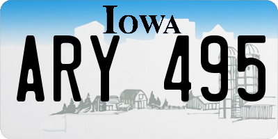 IA license plate ARY495