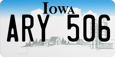 IA license plate ARY506