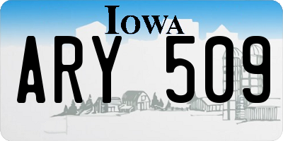 IA license plate ARY509