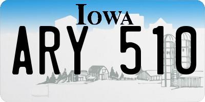 IA license plate ARY510